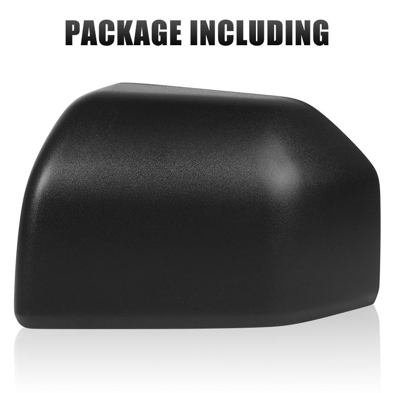 Raer Mirror Covers Cap For Ford F-150 Pickup Truck 2015 2016 2017 2018   Texture Black/Glossy Black Left Right Replace