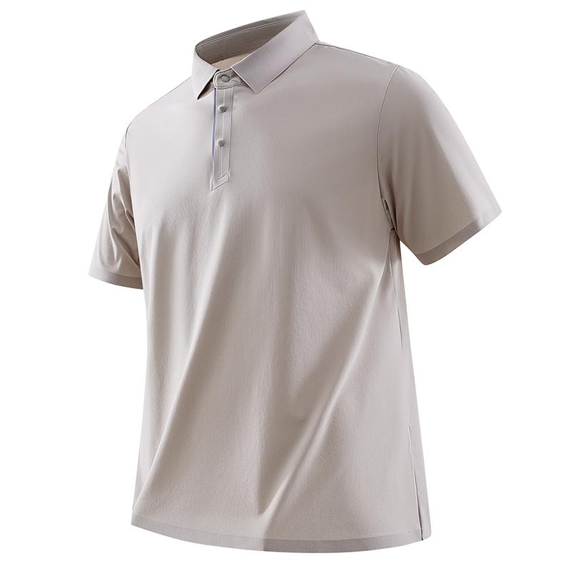 Camiseta POLO Casual de Negocios Deportiva de Manga Corta de Seda de Hielo con Cuello