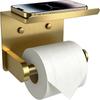 Stainless Steel Toilet Paper Holder Rustproof Anti Fingerprint Tissue Roll Holder Self Adhesive Wall Mounted