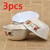 Vintage Floral Enamel Bowls  Sturdy Round Freshness Preservation Bowl for Fruits, Vegetables, Salads, and Dry Food