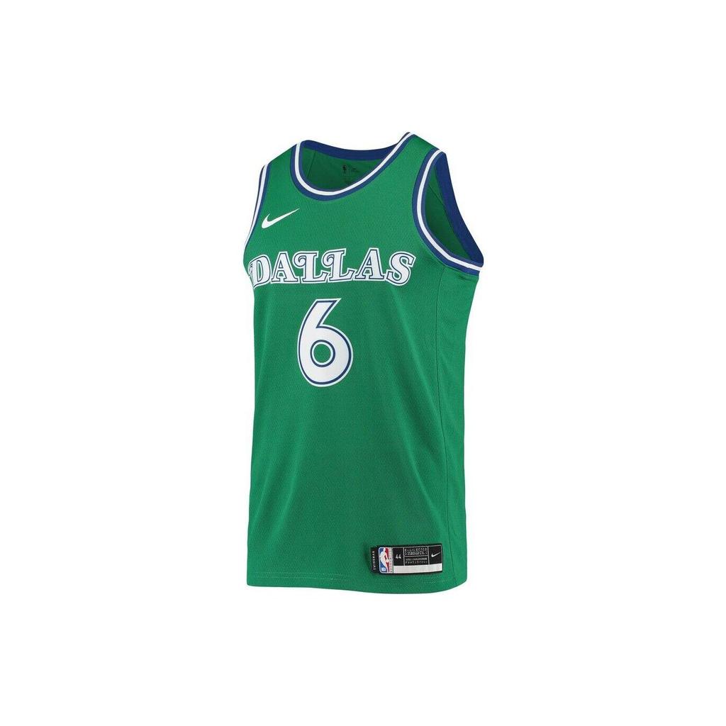 Nike NBA Printed Sports Basketball Jersey Fan Edition 21-22 Season Mavericks Porzingis No. 6 Unisex Basketball Jerseys Green CN1021-318