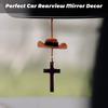 Love Cross Car Ornament Cowboy Hat Rearview Mirror Decoration  Fashionable Accessories