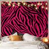 1pc Zebra Print Tapestry Polyester 2D Print Neon Pink Animal Pattern Decor AllSeason for Living Room Bedroom Wall Art