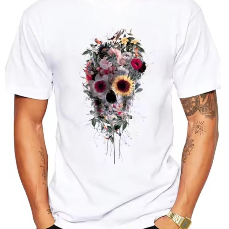 T-shirt Stampata con Nuovo Motivo Estivo Adatta Sia a Uomini Che a Donne Realizzata in Puro Cotone T-shirt alla Moda e Versatile
