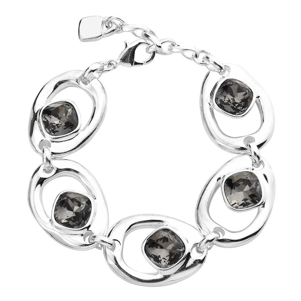 Geometric Crystal Jewelry Set For Women With Silver Copper Finish For Stylish Gift Giving