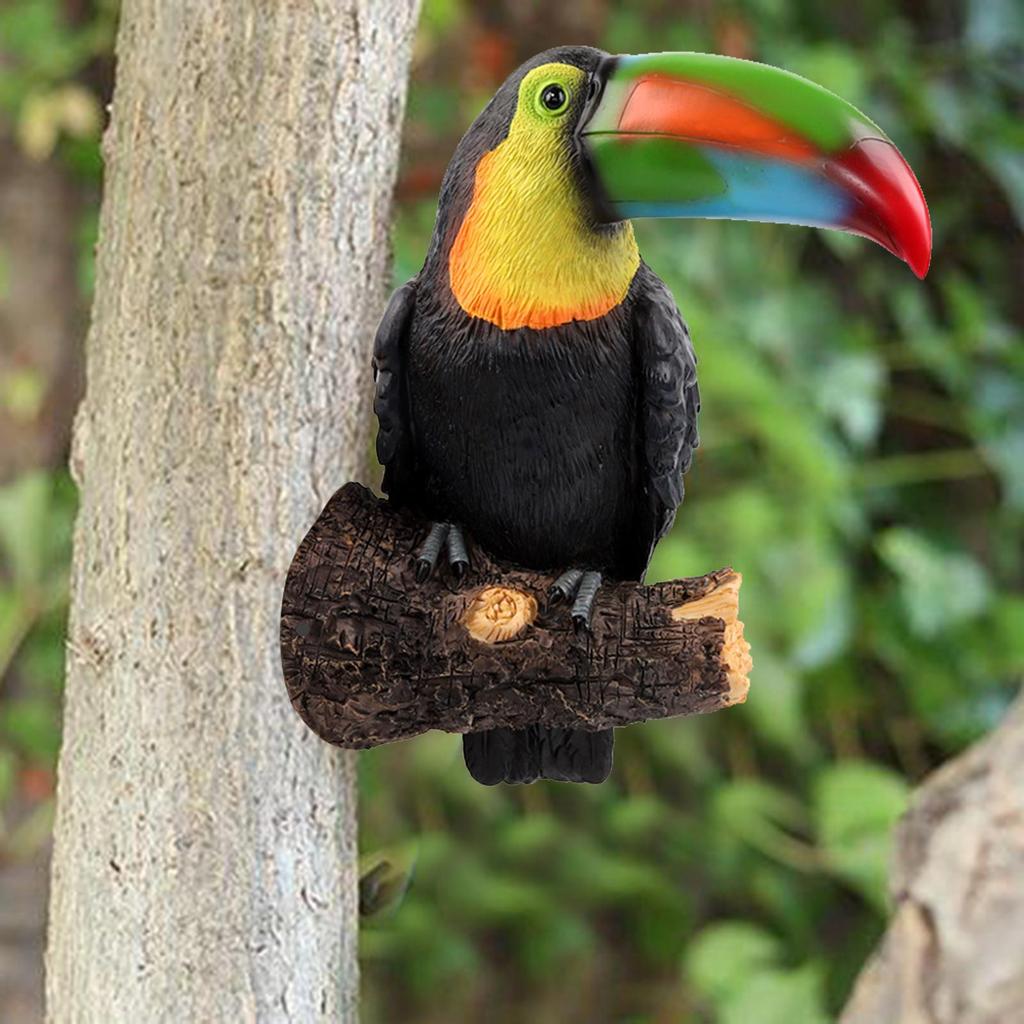 Modelo de Tucano Decoração de Jardim Pátio Externo Terraço Pendurar em Árvore Artesanato Brinquedos