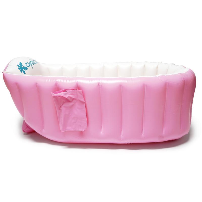 Foldable Inflatable Toddler Bathtub with Pump, Swim and Bathe Enlarged Design for Babies