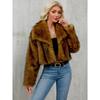 Women's Autumn and Winter New Imitation Fur Jacket Top, Women's Artificial Fur Short Plush Jacket