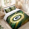 Bettwäsche-Set 1 Bettbezug 2 Kissenbezüge Green Bay Packers Aufdruck Schlafzimmer Heimdekoration