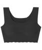 Unnanacool Wireless Bra, Half Top, Cotton Blend (Body Fabric), Sweat Deodorizing (Body), Cotton Blend Flat Finish, LB1079, Women's, BL, LL