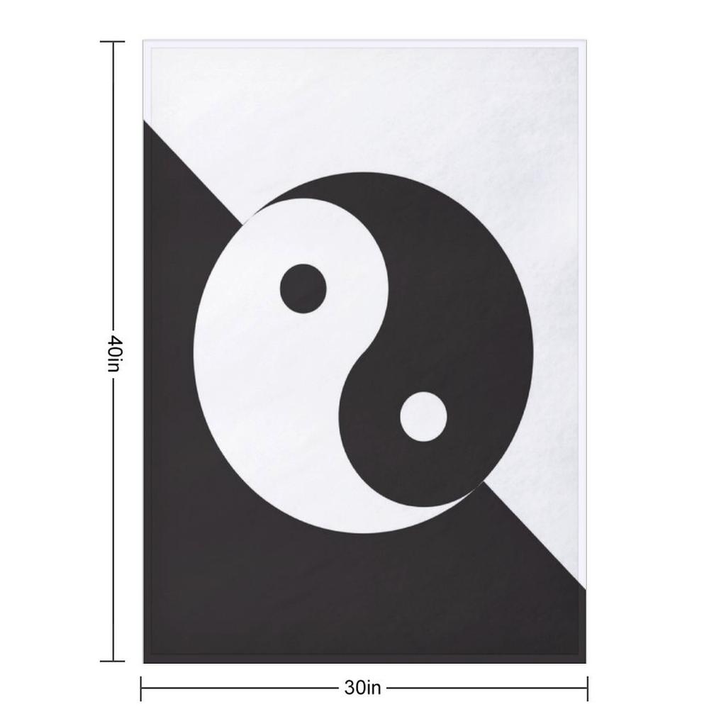 Yin Yang symbol Throw Blanket Luxury Designer Flannel Fabric Luxury Throw Blankets For Baby Blankets