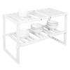 2?Tier Sink Rack Cabinet Organizer Storage Telescopic Shelf Kitchen Bathroom Holder