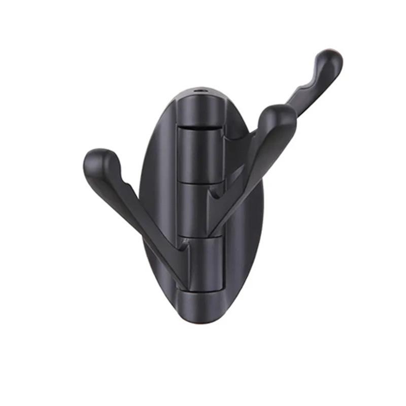 Rotating Kitchen & Bathroom Wall-Mounted Coat Hook with Three Movable Hooks