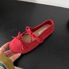Evening Wind Shoes Flat Shoes Ballet Shoes French Bow Mary Jane Shoes Early Spring Women's Shoes with Skirts Soft-soled Single Shoes
