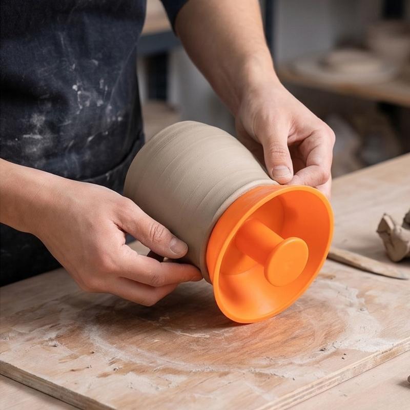 Round Rims Forming Tool for Pottery Edges Shapers with Tapered Body for Clay Bowl and Vessel Craft Projects At the Workbench