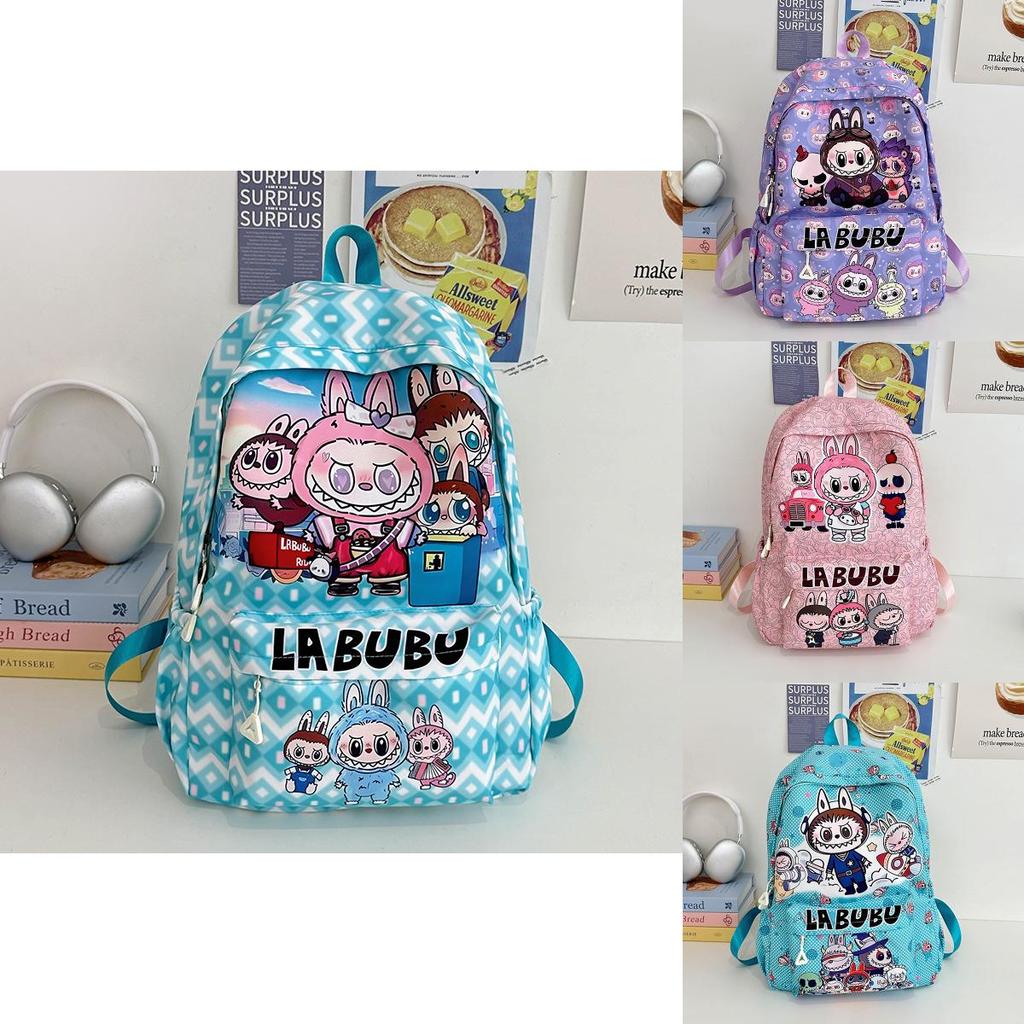 Kids School Backpack Durable Nylon Breathable Cartoon Animal Print Lightweight Bag For Elementary Students