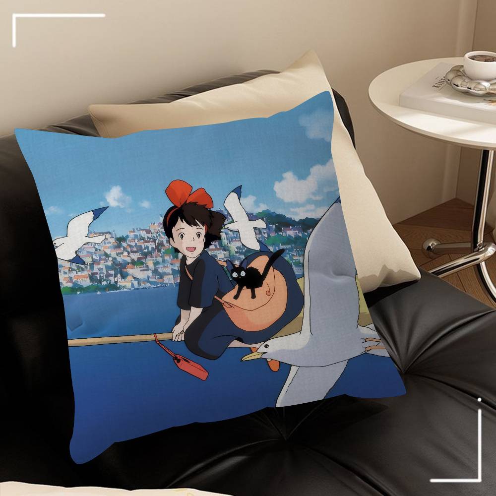 Cushion Cover Polyester Sofa Cushions Decorative Throw Pillows Home Decoration Pillowcover Anime K-Kikis Delivery Service-S