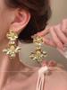 Silver needle flash zircon earrings, women's exquisite temperament stud earrings, spring and summer earrings.