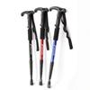 Four-Section T-Handle Trekking Pole Outdoor Travel Cane Climbing Pole Aluminum Alloy Telescopic Pole Hiking Walking Stick