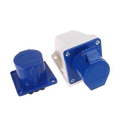220 V 16 A 3-poliger industrieller wasserdichter Stecker/Buchse, männlich/weiblich, IP44, 2 P, für Wohnwagen, Wohnmobil, Anhänger, Lkw, Yacht
