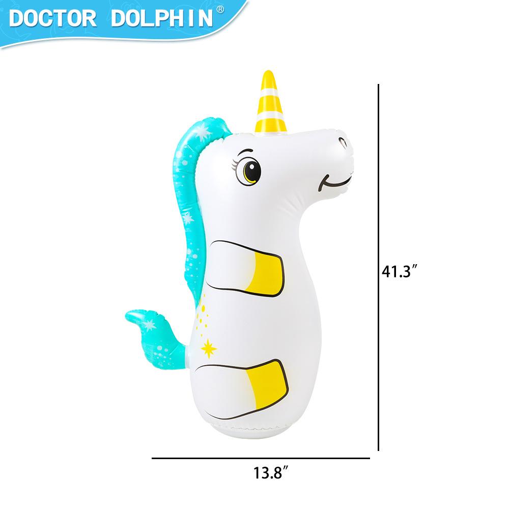 Doctor Dolphin Inflatable Unicorn Roly-poly Toy Children's Toys Thickened PVC Cartoon Toys Roly-poly Toy Children's Toys