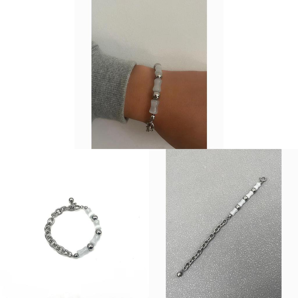 Geometric Cat Eye Stone Bracelet For Men And Women Handmade Stainless Steel Jewelry
