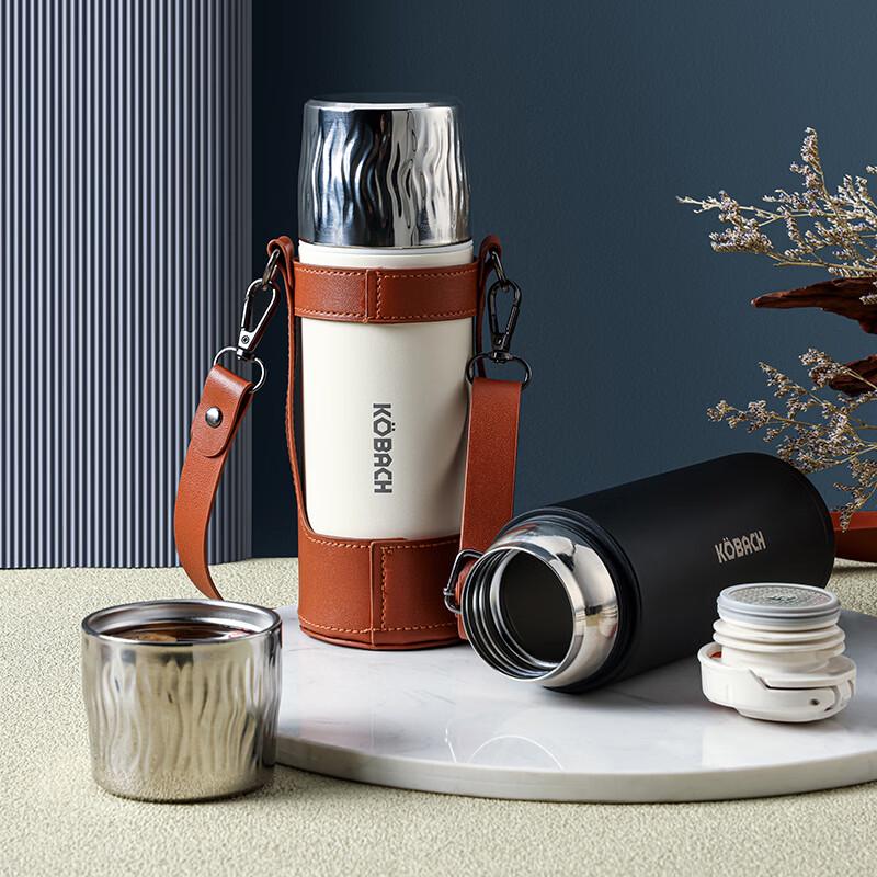 KOBACH Dual-Drink Insulated Bottle with Strap