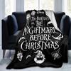 1 Stück, Gemütliche Nightmare Before Christmas Heimdekor-Decke: Perfekte Flanelldecke für Schlafzimmer, Wohnzimmer, Reisen, Camping, Auto