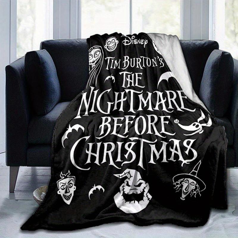 1 Stück, Gemütliche Nightmare Before Christmas Heimdekor-Decke: Perfekte Flanelldecke für Schlafzimmer, Wohnzimmer, Reisen, Camping, Auto