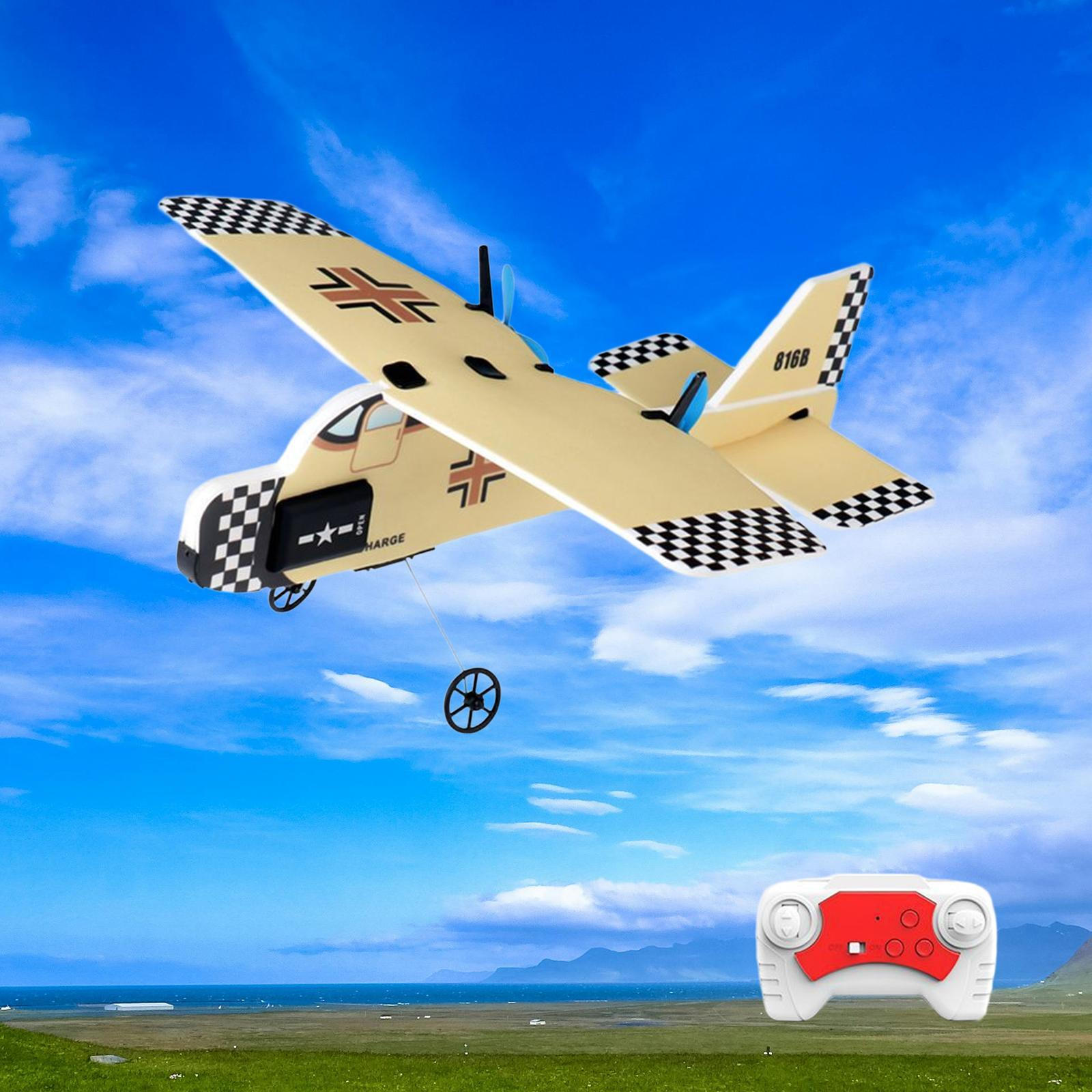 

RC Airplane 2 Channel Easy to Fly Plane Glider for Adults Kids Beginners Boys Gifts сірий