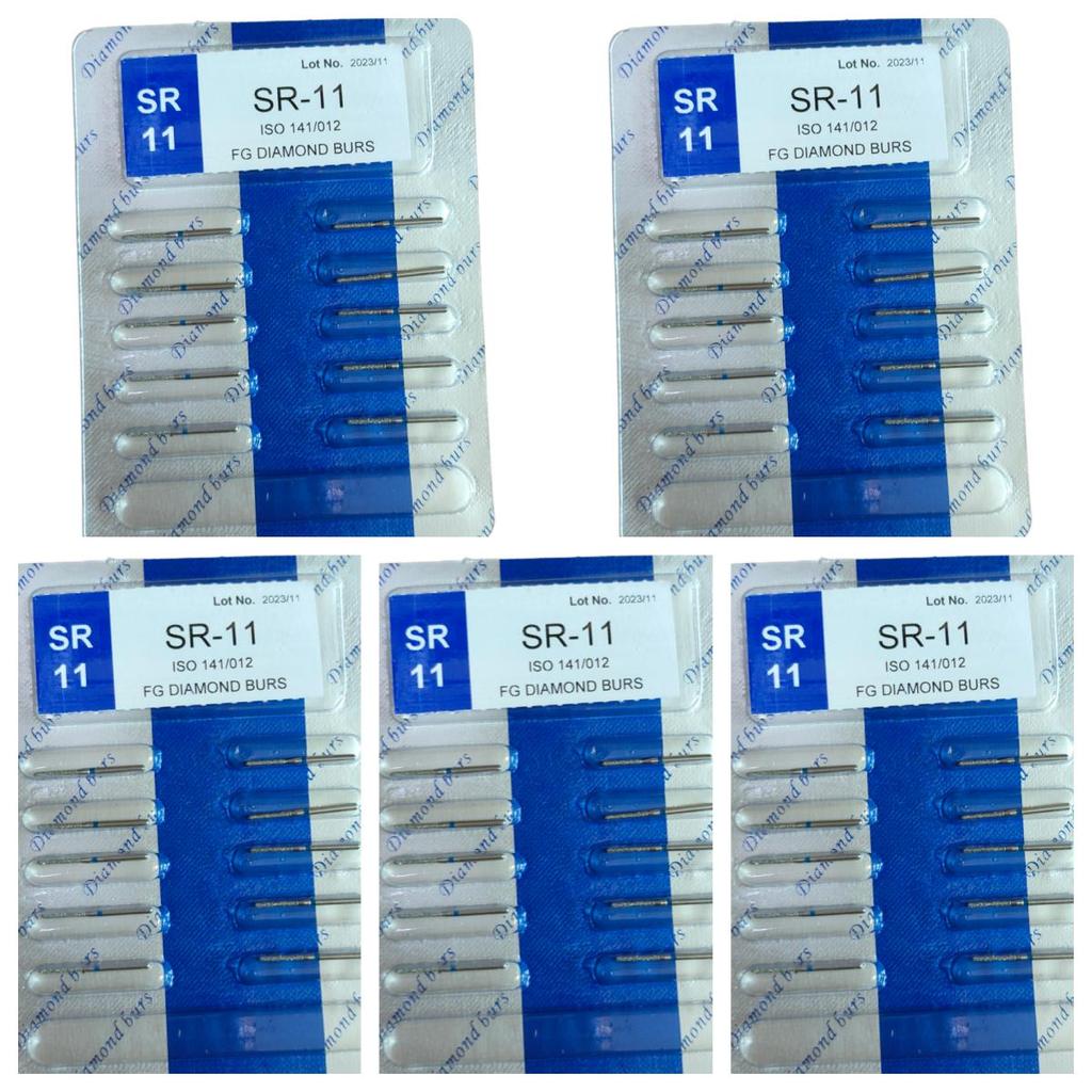 50pcs Dental High Speed Burs High Speed Handpiece Turbine Diamond Burs Diamond Polishing Tooth Preparation Dentist Material