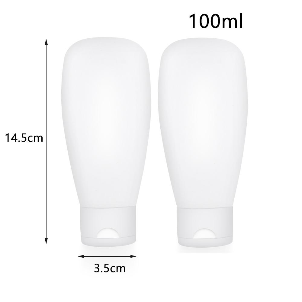 2Pcs Travel Size Empty Matte Clear Tube Cosmetic Cream Lotion Shampoo Bath Squeeze Lotion Containers Refillable Bottles