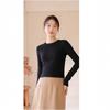Unique chic crew neck knitted bottoming shirt women's inner sweater winter new top trendy