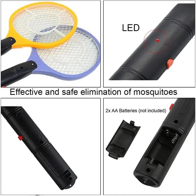 2pcs Electric Fly Swatter Racket & Mosquito Zapper -Fly Zapper Indoor and Outdoor With Batteries Power
