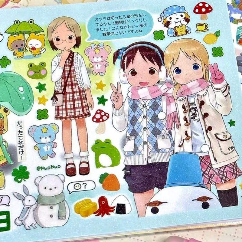Cute Japanese Anime Girl Cut Film Sticker Book Journal Phone Case DIY Scrapbook Sticker Kawaii Decoration Stickers