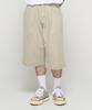 CARGOBROS Cotton Wide Curved Half Denim Pants (Beige)