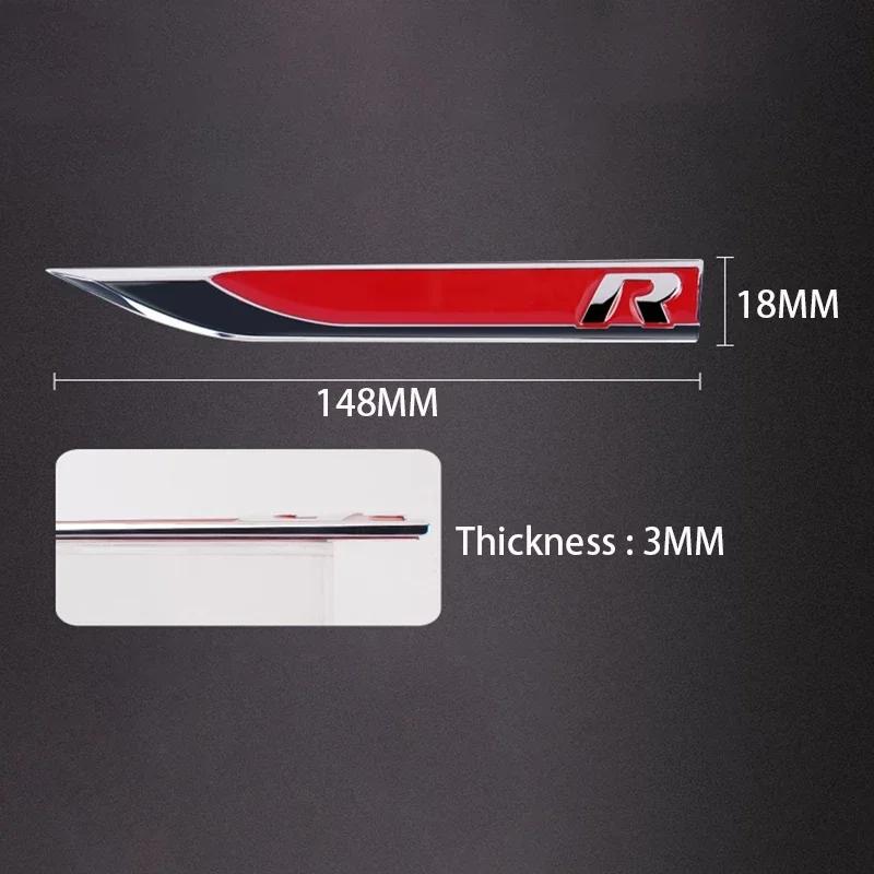 Golf 3 4 MK3 MK4 2026 Heiß Für VW VOLKSWAGEN 2 Stück Metall 3D R line Logo Rline Auto Kotflügel Seitenflügel Emblem Abzeichen Aufkleber Für VW Gol