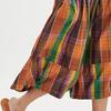 Women's Summer Boho Plaid Culotte Pants Casual Wide Leg Palazzo