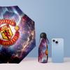 Manchester United Pattern Printed Mini 5 Folds 8 Ribs Compact Umbrella Windproof Waterproof Lightweight Portable Folding