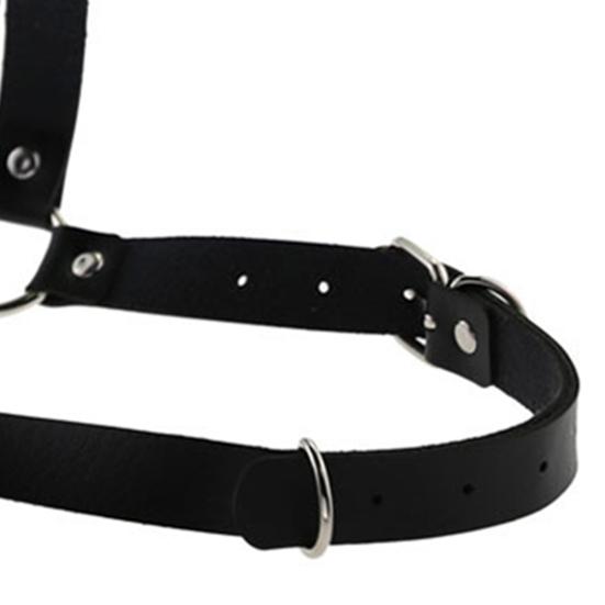 Angel Wing Faux Leather Adjustable Harness Waist Shoulder Bondage Halterneck