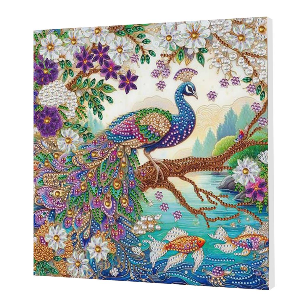 DIY Special Shape Drill Art Craft Pearl Diamond Painting with Frame 25x25cm Pearl Art Painting Set for Adults Home Wall Decor