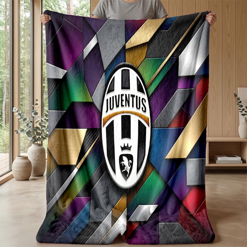 Juventus FC Theme blanket Soft Flannel Blanket Plush Throw Blanket Cozy Sofa Bed Blanket for Home Decor