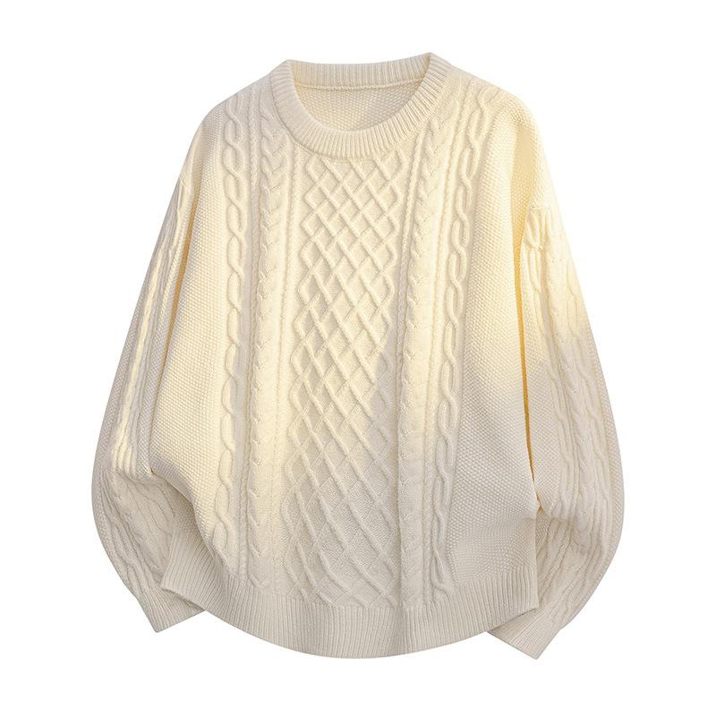 Pullovers Long Sleeves Sweaters Unisex Jumper Paragraph Autumn Winter Tops Couple Wool Sweater Loose Pullover Round Neck Men's Bottoming Knit Sweater