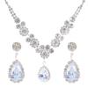 Luxury Teardrop Necklace & Earrings Set: Bridal & Evening Diamond Jewelry