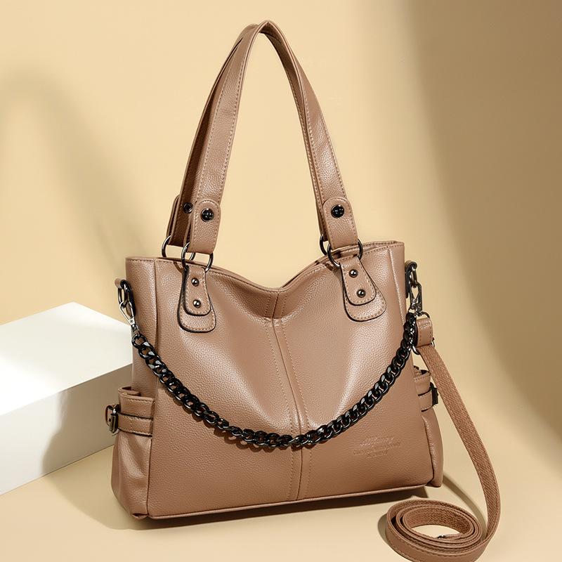 Tote Bag: A Fashionable Women's Single-shoulder Bag with Soft Leather and Large Capacity, A Hand-held Crossbody Bag