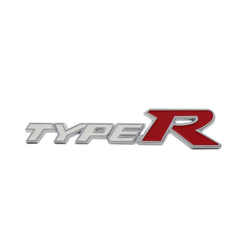 

3D TYPER TYPE R для капота автомобиля, крыла, багажника, задняя накладка с названием, наклейка с эмблемой, значок chrome-white-red