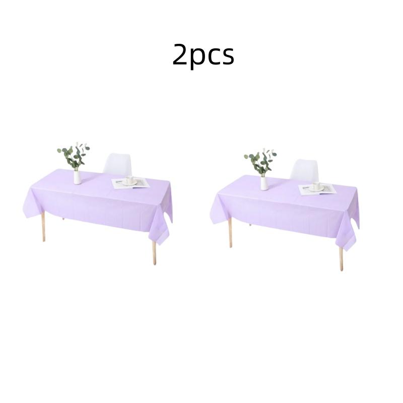 1pc Reusable Tablecloths 137x183cm BPA Free Plastic Dining Table Cover Cloth for Parties Picnic Camping Disposable Tablecloths