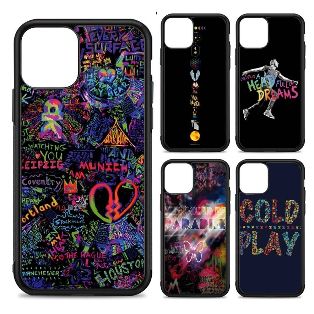 Moon Music Coldplay Band PC+TPU Phone Case For IPhone 17 16 15 14 PRO MAX 11 12 13 PLUS MINI Cover