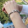 Stainless Steel Geometric Link Chain Bracelets for Women Men T Bar Lock Clasp Hand Jewelry Gifts Trendy Bracelets