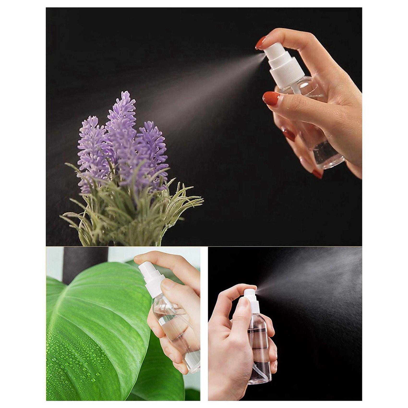 ABWR-36 Pack Fine Mist Clear Spray Bottles 120 Ml (4 Oz) With Pump Spray Cap, Reusable And Refillable Empty Plastic Bottles